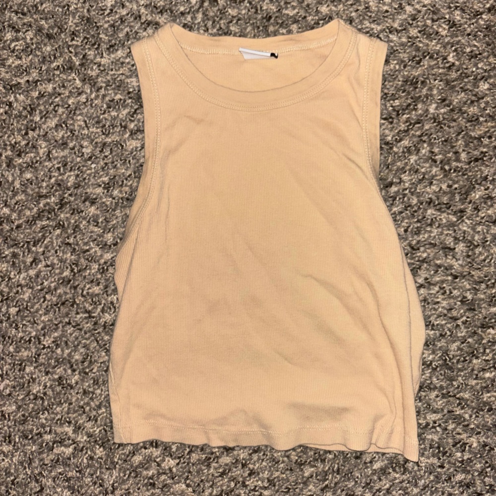 Bershka Tan Tank Top Size Medium